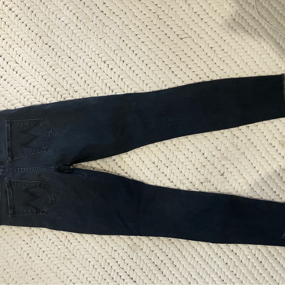 MOTHER Skinny Blackbird Jeans Raw Hem - Picture 6 of 7